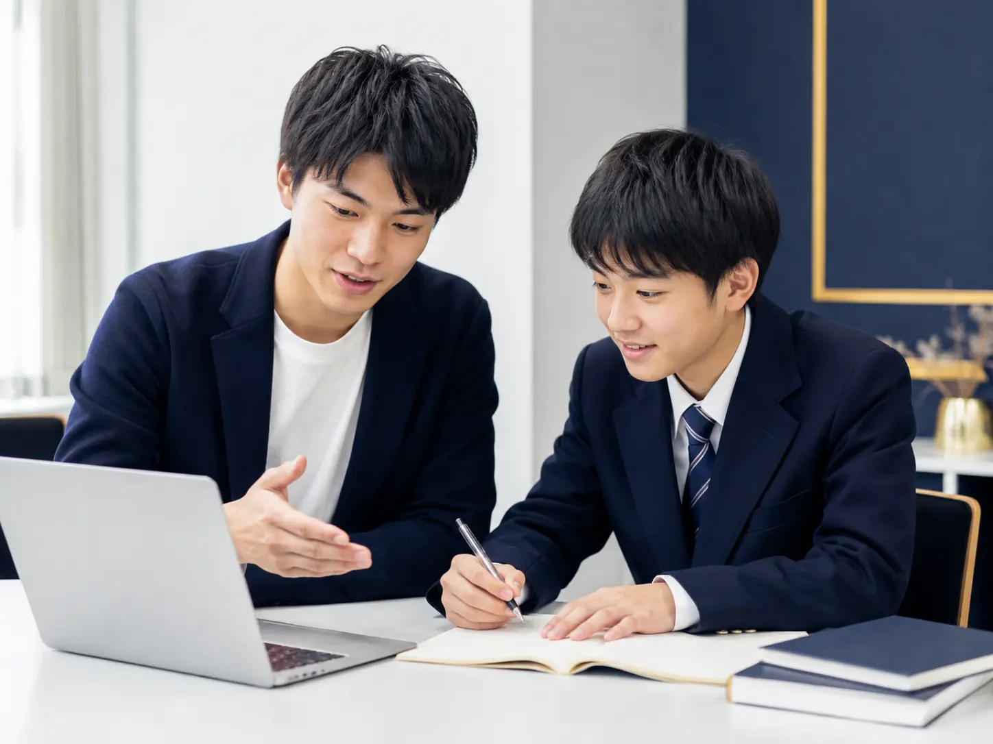 講師が生徒をマンツーマンで指導する様子