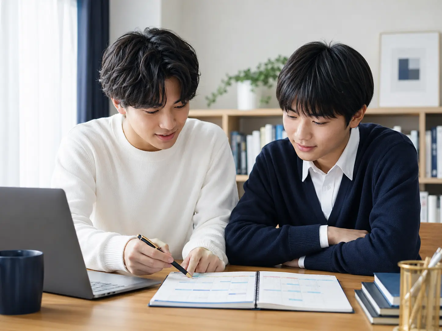 お子様専用の学習計画を作成する様子